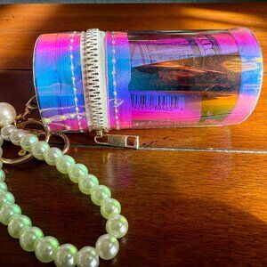 2 for $30 SALE - New Holographic Pearl Keychain Wristlet Bag & Lipstick Holder